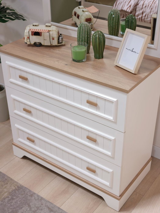 Hanah Home Monte Cómoda Crema y Roble